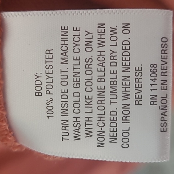 Style & Co. Embroidered Tie hem Apricot top Size L - Picture 7 of 8